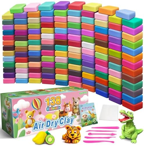 Air Dry Clay 138 Colors, Modeling Magic Clay Gift for Kids by Unknown
