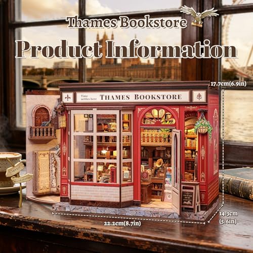 Fsolis Book Nook Kit - 3D Wooden Puzzles for Adults - Image 3