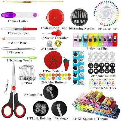 Premium Sewing Kit for Adults, Portable with Complete Sewing Supplies, Sewing Thread, Needle Threaders, Hand Sewing Kit & Needle and Thread Kit for Travel & Home Repair - Image 2