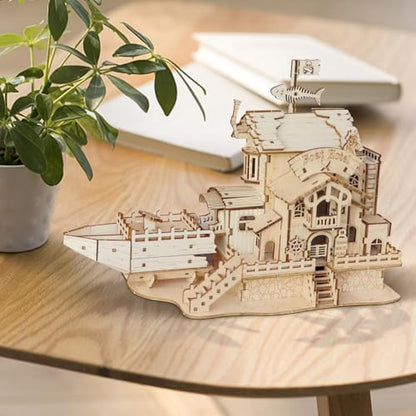 3D Wooden Puzzles for Adults, DIY Pirate Ship Model Building Kit - Image 7