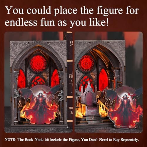 CCCDF Throne of Blood Book Nook Kit, 3D Wooden Puzzle with LED - Image 5