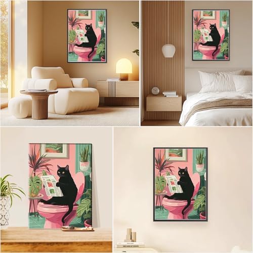 EOBROMD Framed Paint by Numbers Kits for Adults with Wooden Easel, Cat DIY Paint by Numbers Kits for Beginner, Painting on Stretched Canvas, Oil Crafts Home Decor Gift 10x14 Inch - Image 7