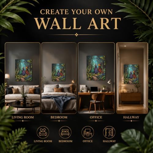 HITO Halloween Paint by Numbers Kit for Adults Witch 16x20 Inch Frameless - Image 7