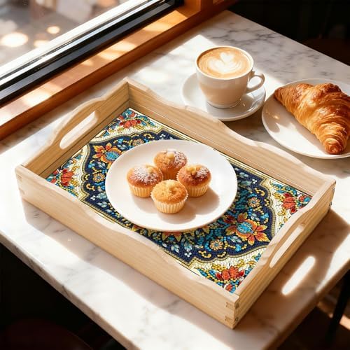 DOTSOPS DIY Mandala Diamond Painting Serving Tray with Handle for Adults - Image 6
