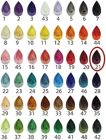 ODETOJOY Quilling Paper Strips - Burgundy 3mm, 5mm, 10mm - 120pcs/21in - Non-Foldable - Adults - Image 7