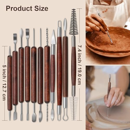 Amrules 31 Pcs Polymer Clay Sculpting Tools Kit for Adults, Red - Image 3