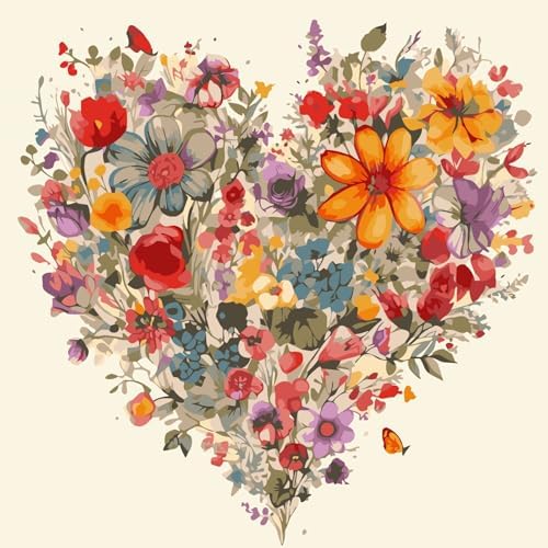 BYGFHLYW Wildflower Paint by Numbers Kit for Adults Beginners 16x16In by BYGFHLYW