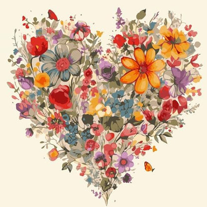BYGFHLYW Wildflower Paint by Numbers Kit for Adults Beginners 16x16In by BYGFHLYW