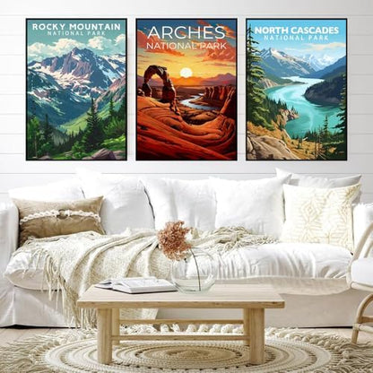 AOSGEDY 6 Pack Paint by Numbers Kit for Adults Beginner, National Park Adult Paint by Number Kits on Canvas Without Frame, DIY Landscape Painting with Numbers Craft for Home Decor 10x14 Inch - Image 3