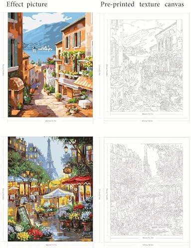 QUITEDEW 2 Pack Scenery Paint by Numbers Kits for Adults,16x20 Inch. - Image 2