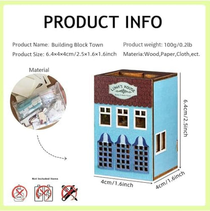 DIY Miniature Dollhouse Kit, Creative Wooden Doll House Craft Model with LED and Furniture for Christmas Birthday Gift (QH004) - Image 2