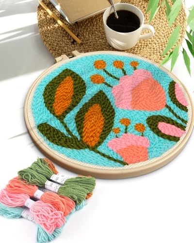 TINDTOP Punch Needle Kits, Tulip Punch Embroidery Kits for Adults - Image 7