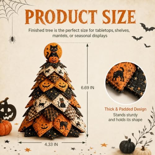 Daily Partner DIY Halloween Quilted Fabric Tree Kit - Image 3