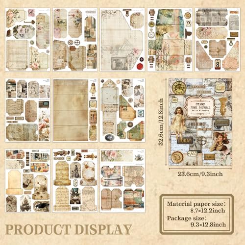 Junk Journal Supplies, Vintage Decorative Scrapbook Supplies - Image 3