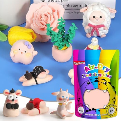 ifergoo 100g Skin Air Dry Clay, 3.5oz DIY Creative Modeling Clay for Kids - Image 6