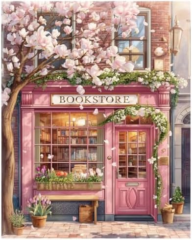 hkejoi Bookstore Paint by Numbers Kit for Adults, 16x20 in by hkejoi