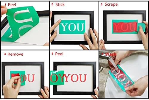 JAJADO Reusable Silk Screen Stencils Home Sign Adhesive Stencils Chalk Mesh Stencils Reusable Screen Print Transfers for Crafts on Wood, Fabric, Pillow, Cup, DIY Home Decor, Christmas Wood Signs - Image 6