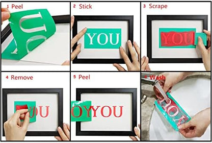 JAJADO Silk Screen Printing Stencil Letters Stencils and Numbers, Reusable Silk Screen Stencils Alphabet Craft Stencils Mesh Transfers Adhesive Stencil for Painting on Wood/Chalkboard/Wall/T-Shirt - Image 3