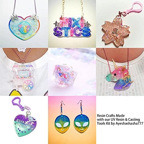 Funshowcase 13 Color UV Resin Translucent Hard Type with Jewelry Casting Supply Pack of 58 Kits - Image 6