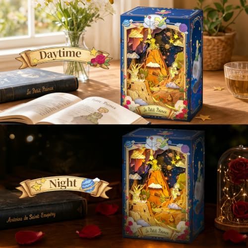 CUTEBEE The Little Prince Book Nook Kit DIY Miniature House Kit - Image 6