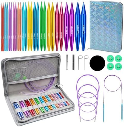 Yarniss 4-Inch Circular Knitting Needle Set with Case, Size 3.0~10.0mm by Yarniss