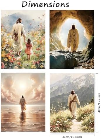 3 Pack Jesus Paint by Numbers Kit for Adults Beginner (Without Frame) - Image 5