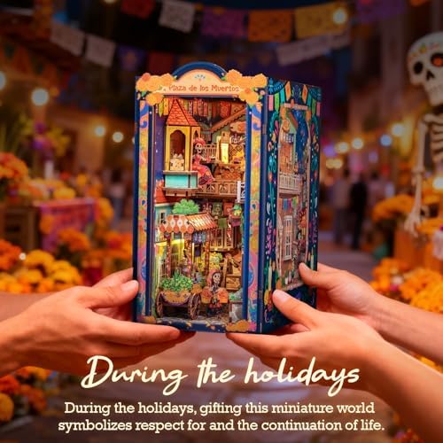 Cutefun Book Nook Kit for Adults, DIY Miniature House Mexican Art & Culture - Image 5