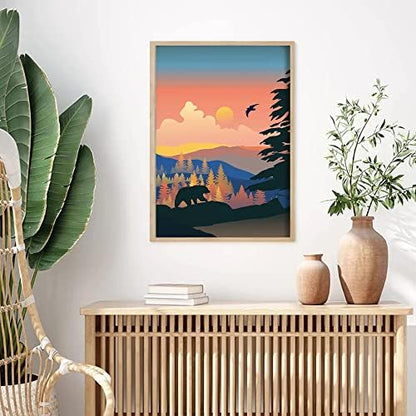 cupmod 6 Packs Paint by Number for Adults Beginners,National Park Painting by Number Kits on Canvas Without Frame,Lanscape Craft Arts for Home Wall Decor - Image 4