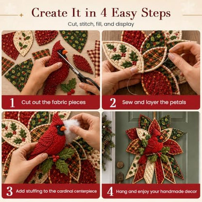 Daily Partner Quilted Christmas Door Hanging DIY Sewing Kit (D) - Image 5