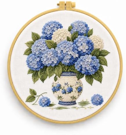 niurenmaoyi Hydrangea Embroidery Kit for Beginners,Sewing Kit for Adults by Unknown