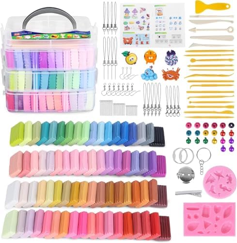 Aestd-ST Polymer Clay Kit 72 Colors, Oven Bake Modeling Clay for Kids by Aestd-STqualityclay