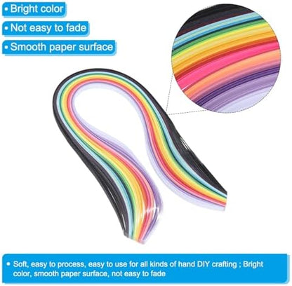 PATIKIL 360pcs Quilling Paper Strips Paper Flowers Quilling Kits 3/16"(5mm) Origami Paper for Adults Beginner Art Craft, 15"(39cm) 24 Colors - Image 3