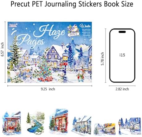 Winter Landscape PET Sticker Book, Diecut Stickers for Journaling - Image 6