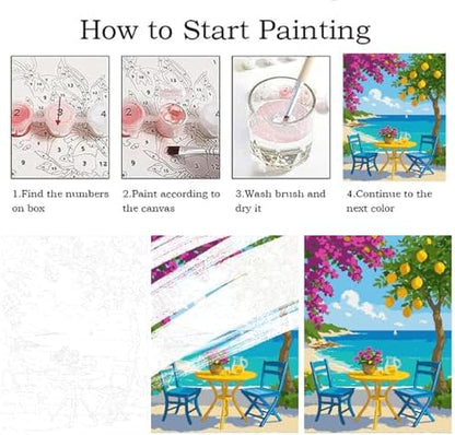 ZRIZQ Landscapes Paint by Numbers Kit for Adults Beginner,Lemon Tree,16x20 - Image 5