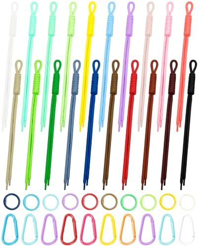 FIVEIZERO Paracord Keychain, 20Pcs Nylon Rope Keychain, Paracord Bag Charm by FIVEIZERO