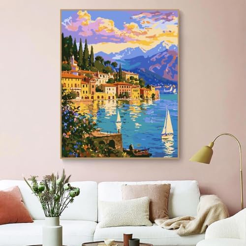 ZRIZQ Paint by Numbers Kit for Adults Beginner Landscape,City Scape,16x20 - Image 7