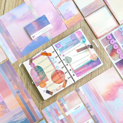 Scrapbooking Supplies Kit, A6 Grid Notebook, Vintage Junk Journaling Kit - Image 7