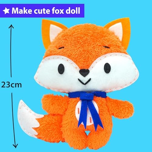 KRAFUN Fox Sewing Kit for Kids Ages 8-12 - No Scissors No Glue - Image 2