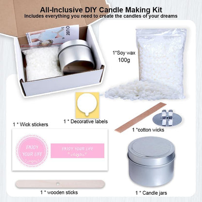 DIY Candle Making Supplies for Adults and Beginners, Including Soybean Wax, Exquisite Stickers, Candle Jars, Wicks, and Homemade Candle jar Sets with Essential Oils. - Image 4