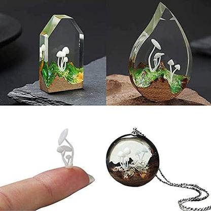 Woohome 11 PCS Jewelry Making Supplies Resin Mould, Mini Mushroom Casting Moulds, 3D Filler Art Craft Supplies Epoxy Moulds for Art Crafts DIY - Image 5