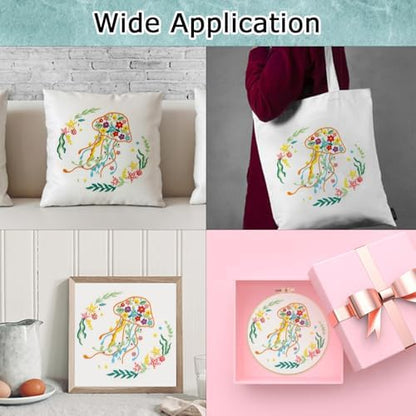 Louise Maelys Jellyfish Embroidery Kit for Beginners Adults - Image 6
