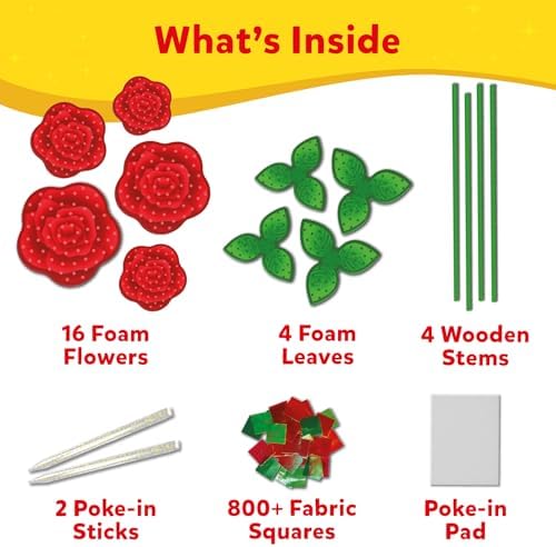 Skillmatics Poke-in Art – Rose Bouquet, Wood Craft Kit, Gift for Kids - Image 3