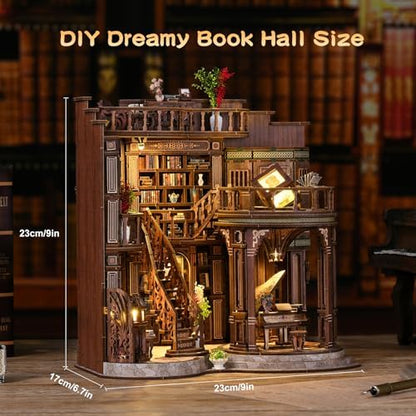Book Nooks for Adults, DIY Miniature Dollhouse BookNook Kit-Dream Booktore - Image 2