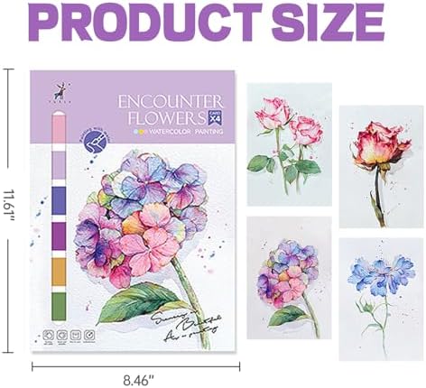 Watercolor Coloring Workbook for Adults Water Colors Paint Adult Set - Image 2