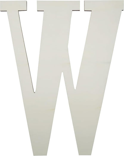 12 Inch Unfinished Wooden Numbers, 1/8 Inch Thick Large Blank Wooden Alphabet Handmade Painting Sign Boards for DIY Birthday Wedding Graduate Party Decor Props - W