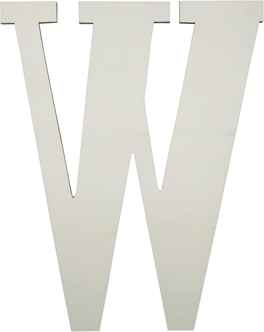 12 Inch Unfinished Wooden Numbers, 1/8 Inch Thick Large Blank Wooden Alphabet Handmade Painting Sign Boards for DIY Birthday Wedding Graduate Party Decor Props - W