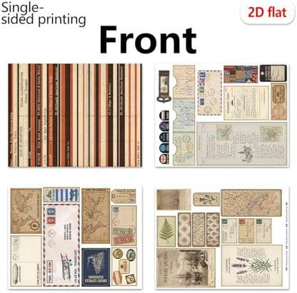 Accordion Folio Mini Project,Folio Booklet Craft Kit, Junk Journal Kit, Scrapbooking Supplies, Journaling Decor, Mini Folio Writer Folder Project, Arts & Crafts Gifts, Handmade Decor Accessories - Image 4