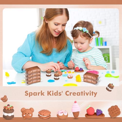 VioraWhite 40 Pcs 21 oz Air Dry Clay Bulk Modeling Clay,Light Brown - Image 6