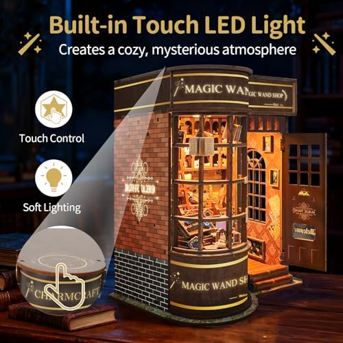 BELEEV Book Nook Kit for Adult and Teens,3D Wooden Puzzle(Magic Wand Store) - Image 4