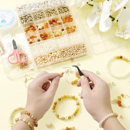 Jewelry Making Supplies Kit, Bracelet Making Kit, Natural Stone Beads - Image 4